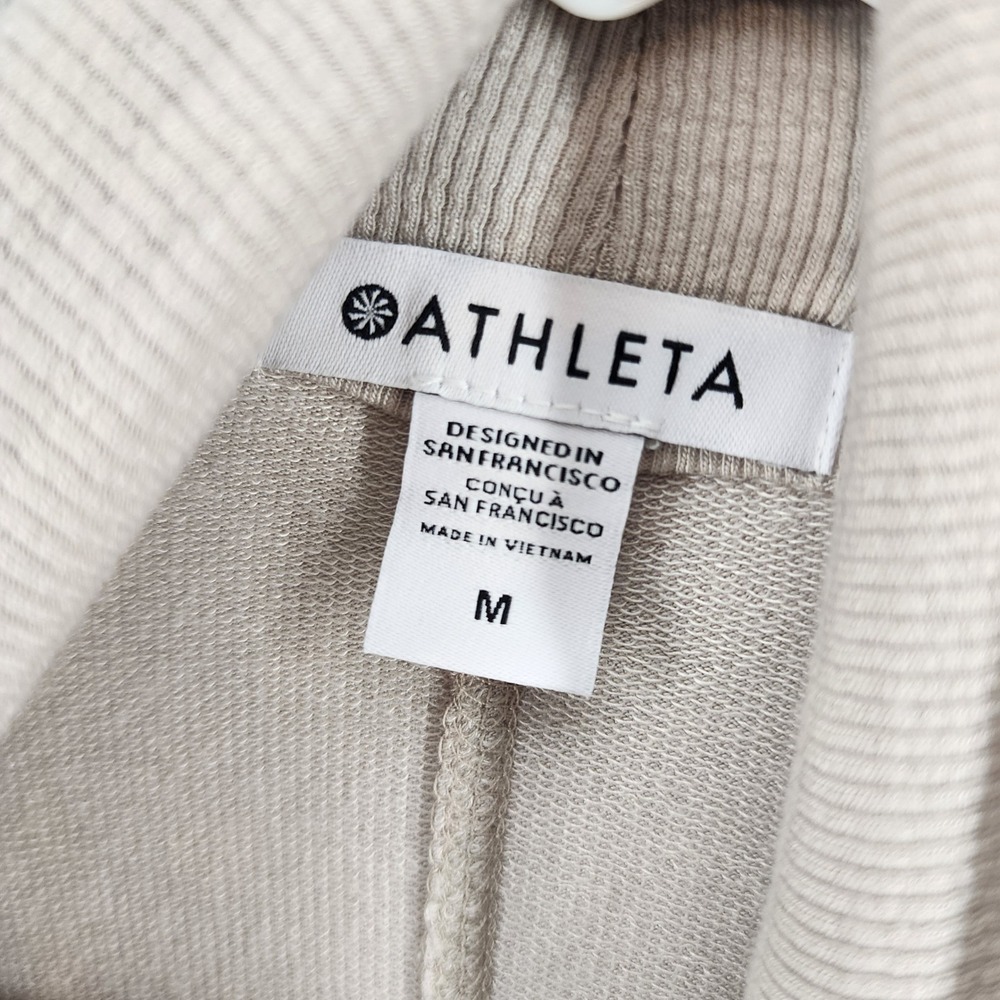 Athleta Pranayama Long Wrap Cardigan Beige Modal Yoga Athleisure Womens Medium - Picture 6 of 7